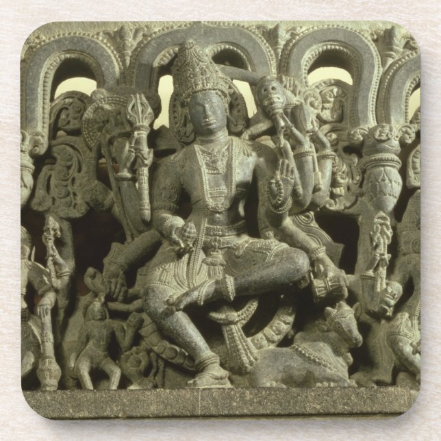 Lintel depicting The Trinity: Siva, Brahma and Vis Coaster (Front)