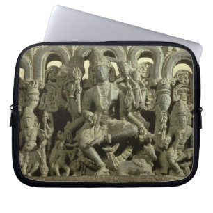 Lintel depicting The Trinity: Siva, Brahma and Vis Laptop Sleeve