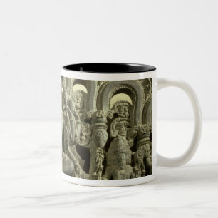 Lintel depicting The Trinity: Siva, Brahma and Vis Two-Tone Coffee Mug