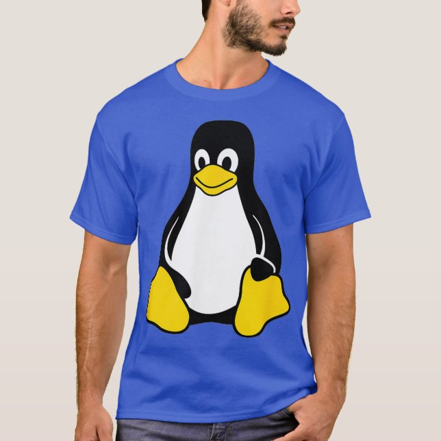 Linu Tu Penguin Open Source Nerd Geek T-Shirt (Front)