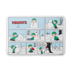 Linus Builds A Snowman Bath Mat