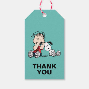 Linus Comforted With Snoopy's Ear Gift Tags