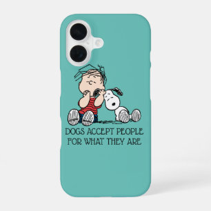 Linus Comforted With Snoopy's Ear iPhone 16 Case