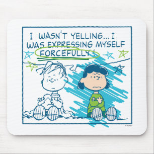 Linus & Lucy "I Wasn't Yelling…" Mouse Pad