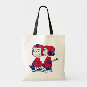 Linus & Lucy Ice Hockey Players Tote Bag