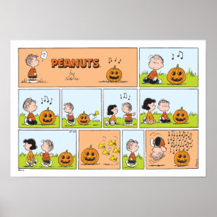 Linus & Lucy   Singing Jack-O-Lantern Poster