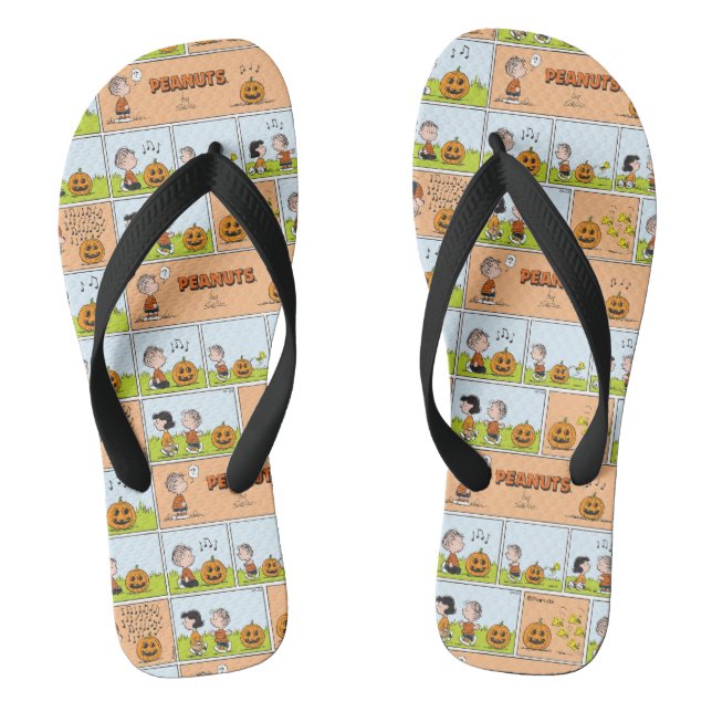 Linus & Lucy | Singing Jack-O-Lantern Thongs (Footbed)