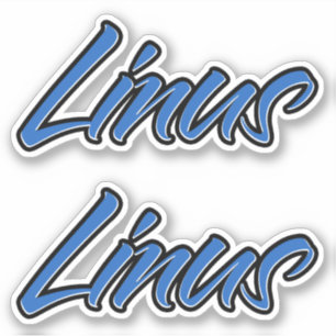 Linus name blue sticker Sticker Sticker Sticker