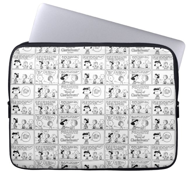 Linus Tells Lucy She's Crabby Laptop Sleeve (Front)