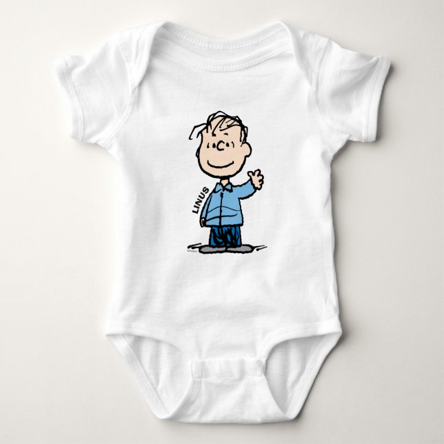 Linus Waving Baby Bodysuit (Front)