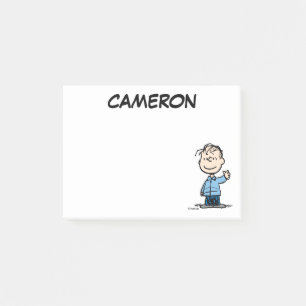 Linus Waving Post-it Notes