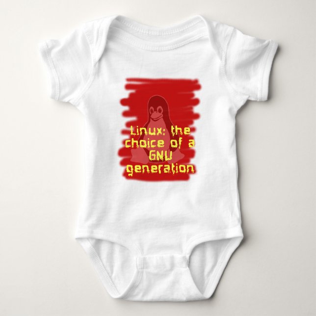Linux: Choice of a GNU Generation Baby Bodysuit (Front)