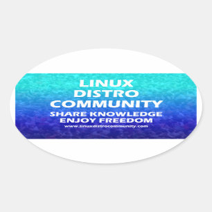 Linux Distro Community Oval Stickers