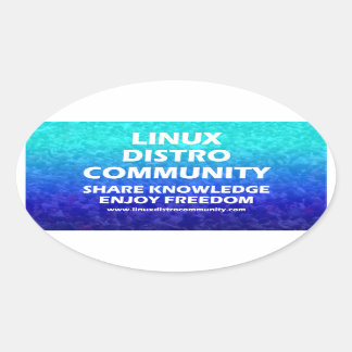 Linux Distro Community Oval Stickers