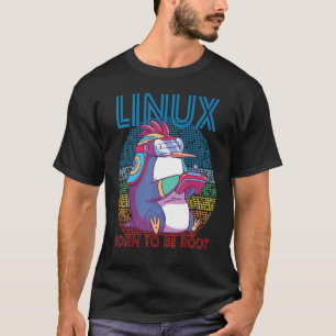 Linux Gamer Penguin Root Party Geek Programmer Adm T-Shirt