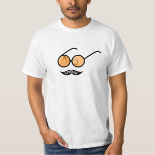 Linux Geek Moustache T-Shirt