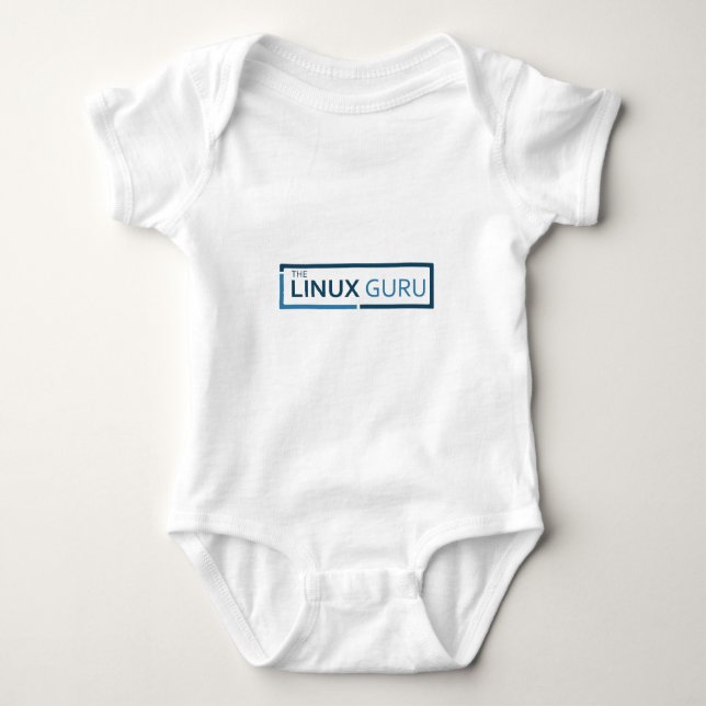 linux guru "t" baby bodysuit (Front)