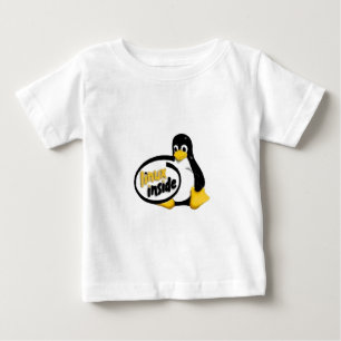 LINUX INSIDE Tux the Linux Penguin Logo Baby T-Shirt
