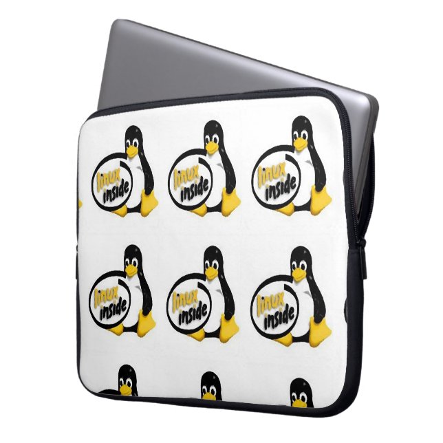 LINUX INSIDE Tux the Linux Penguin Logo Laptop Sleeve (Front Left)