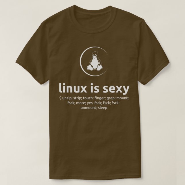Linux is sexy T-Shirt (Design Front)