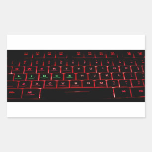Linux Keyboard Rectangular Sticker
