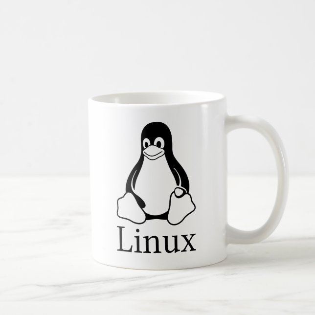 Linux Logo w/ Tux the Linux Penguin Coffee Mug (Right)