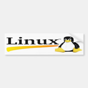 Linux Logo with Tux Products Bumper Sticker