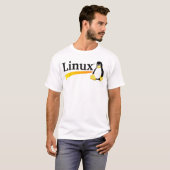 Linux Logo with Tux Products T-Shirt (Front Full)