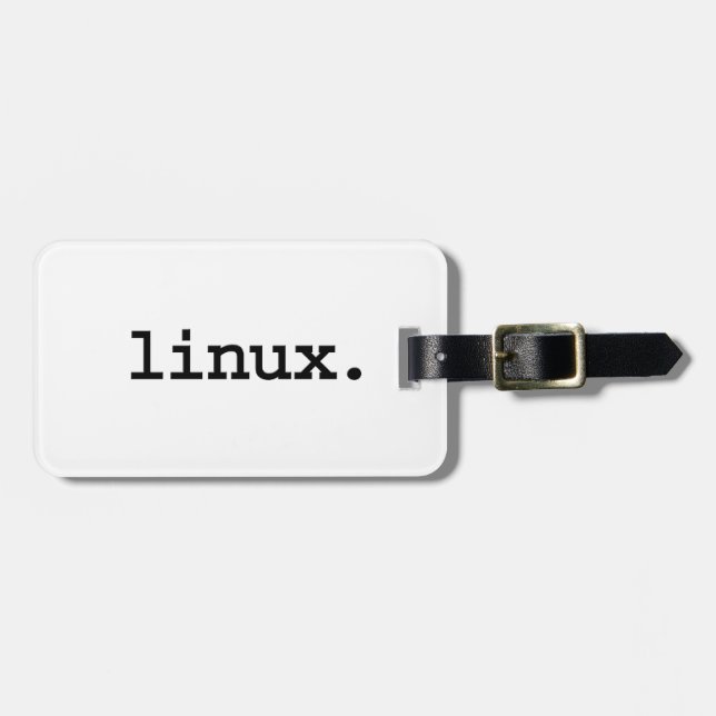 linux. luggage tag (Front Horizontal)