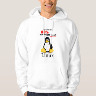 Linux Men's Hoodie - Microsoft Free