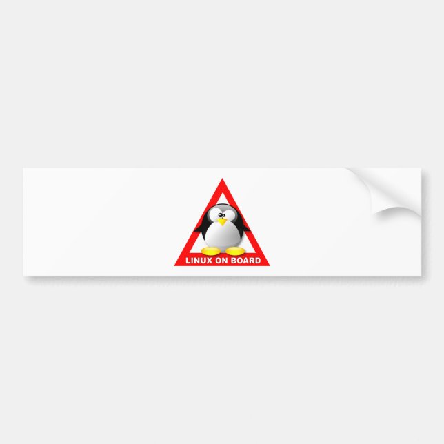 LINUX ON BOARD BUMPER STICKER (Front)