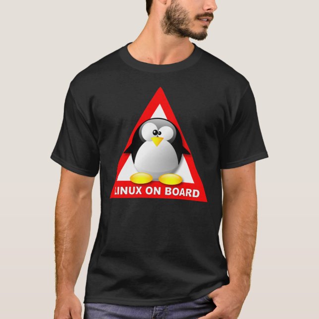 LINUX ON BOARD T-Shirt (Front)