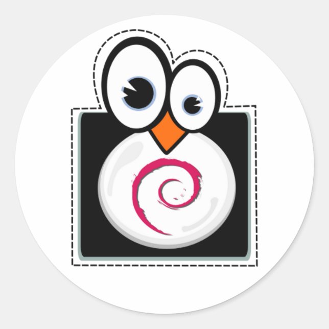 Linux Penguin Debian Sticker (Front)