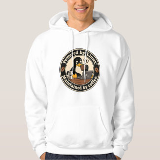 Linux Penguin Tux and coffee Hoodie