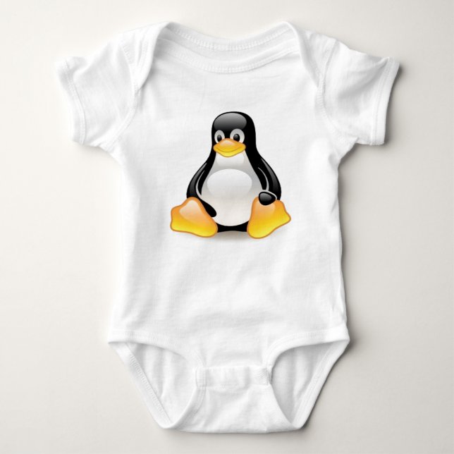 linux-penguin-tux baby bodysuit (Front)