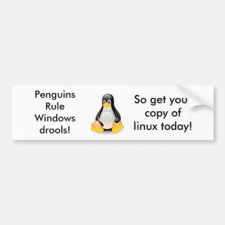 linux-penguin-tux bumper sticker