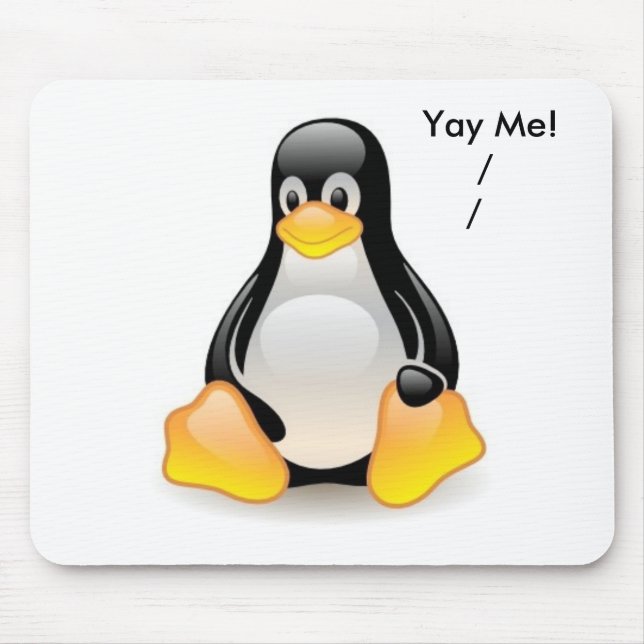 linux-penguin-tux mouse pad (Front)