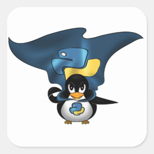 Linux Python Square Sticker