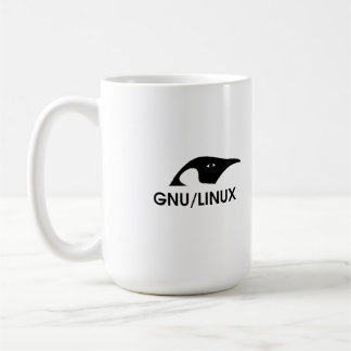 Linux "Real men use the command line" coffee mug