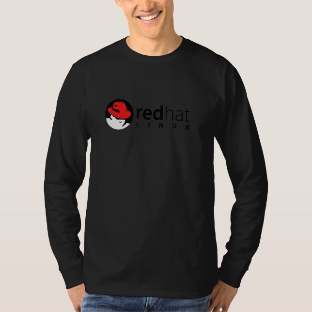 Linux redhat lover tee Penguin Tux Open Source Os  (Front)