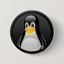 Linux - Tux head Button