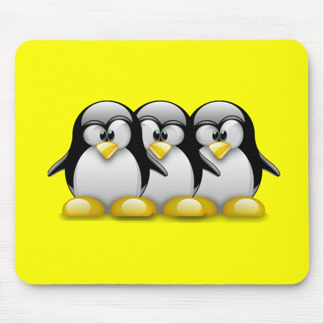 LINUX TUX PENGUIN FRIENDS MOUSE PAD (Front)