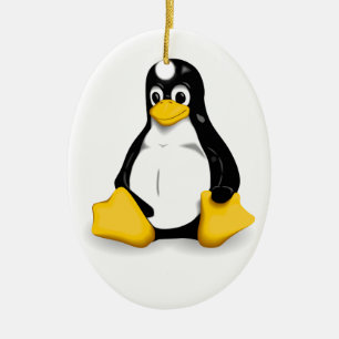 Linux Tux Products Ceramic Tree Decoration