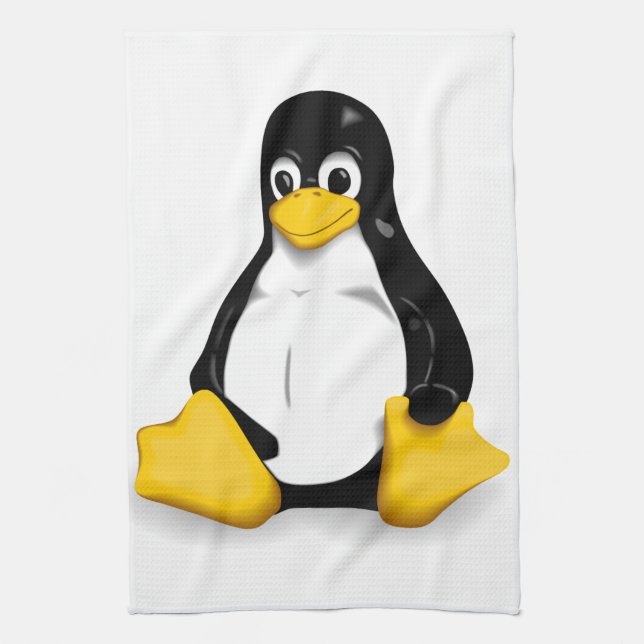 Linux Tux Products Tea Towel (Vertical)