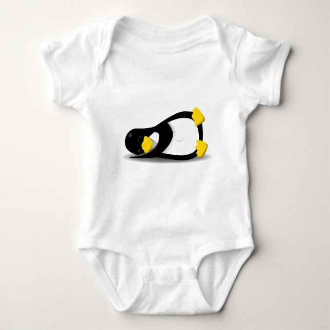 Linux Tux sleeping Baby Bodysuit (Front)