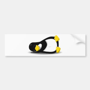 Linux Tux sleeping Bumper Sticker