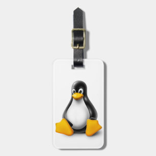 Linux Tux the Penguin Luggage Tag