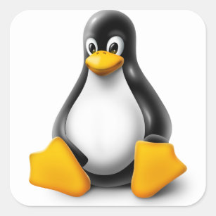 Linux Tux the Penguin Square Sticker