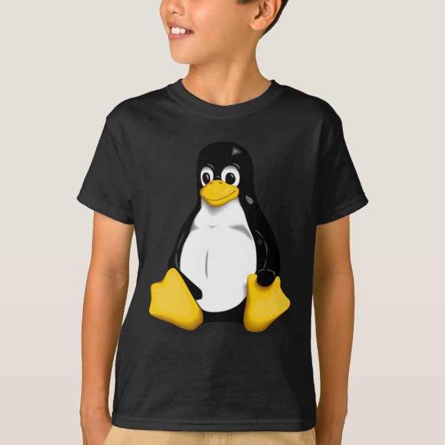 Linux Tux Youth Tee Shirt (Front)