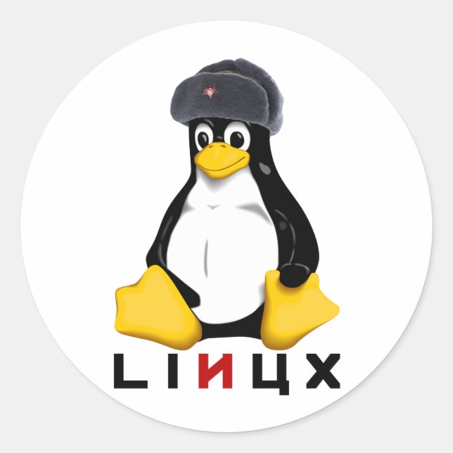 Linux Urss Classic Round Sticker (Front)